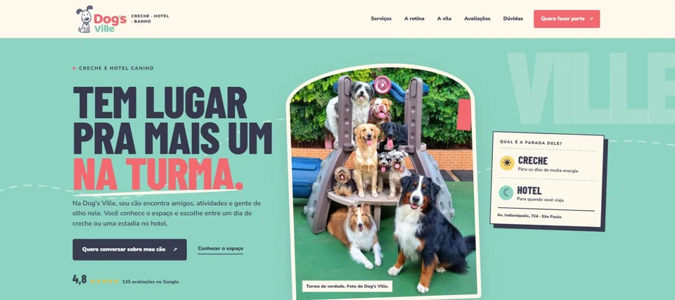 Capture de la page d’accueil: Dog’s Ville Moema
