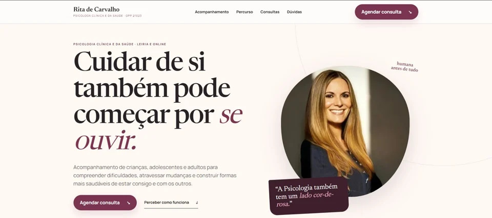 Capture de la page d’accueil: Rita de Carvalho